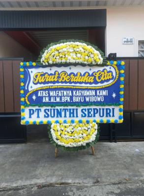 Papan Bunga Duka di Gilangharjo